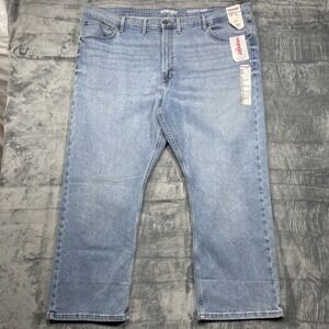 Wrangler Relaxed Fit Boot Fit Jeans Mens 48x30 Blue Flex Light Wash Denim New